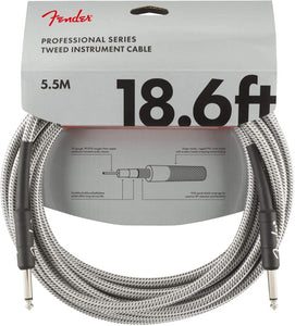 Fender Professional Series 18.6ft Instrument Cable with Straight Tip