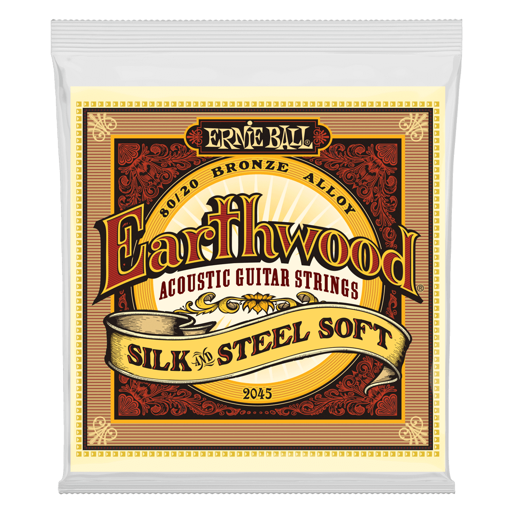 Ernie Ball Earthwood 80/20 Bronze Silk & Steel Soft Acoustic Guitar Strings 11-52