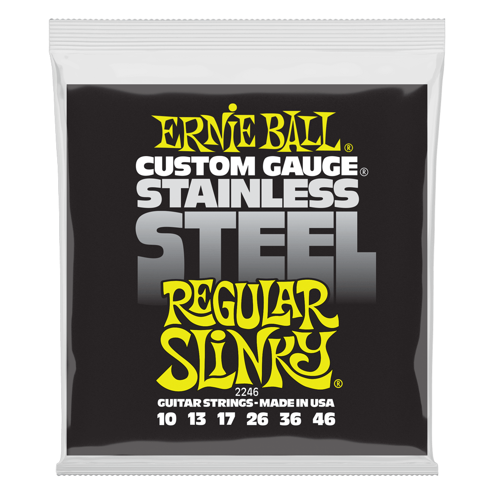 Cuerdas de Guitarra Eléctrica Ernie Ball Stainless Steel Regular Slinky 10-46