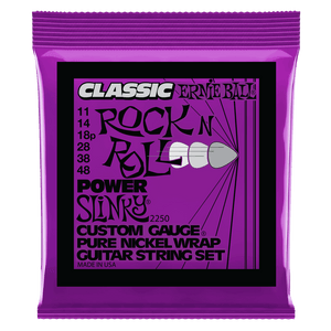 Ernie Ball Power Slinky Classic Rock n Roll Electric Guitar Strings Pure Nickel Wrap 11-48