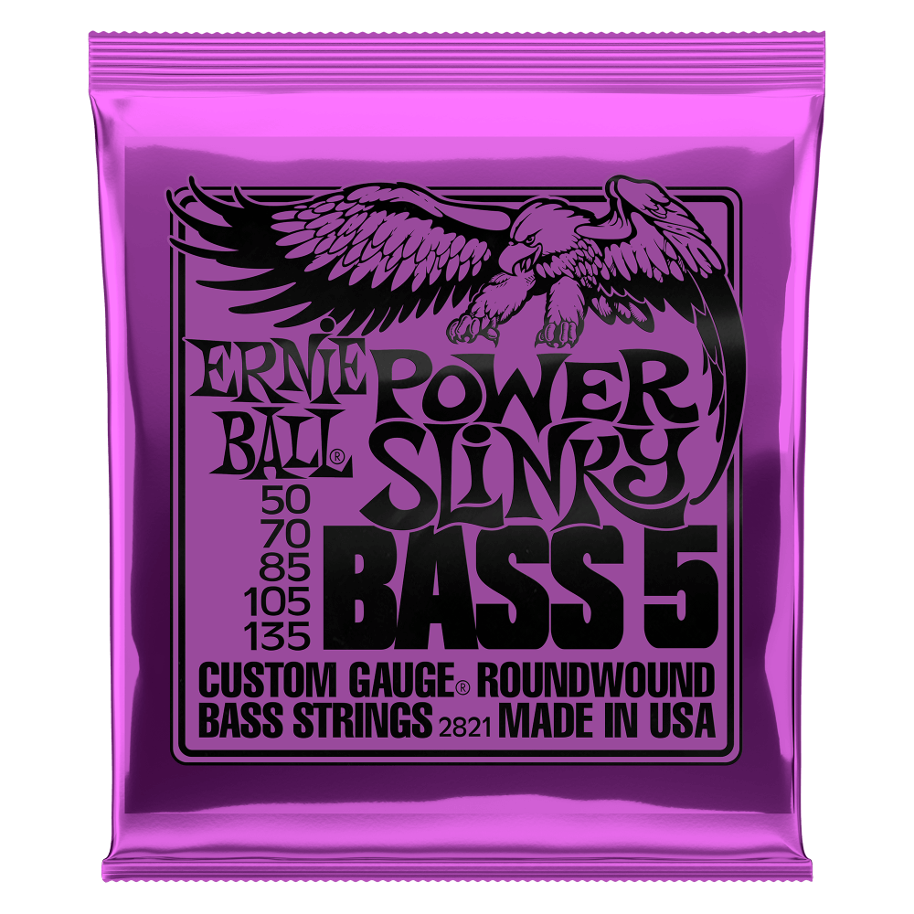 Bass Strings Ernie Ball 5-String Power Slinky Nickel Wound 50-135