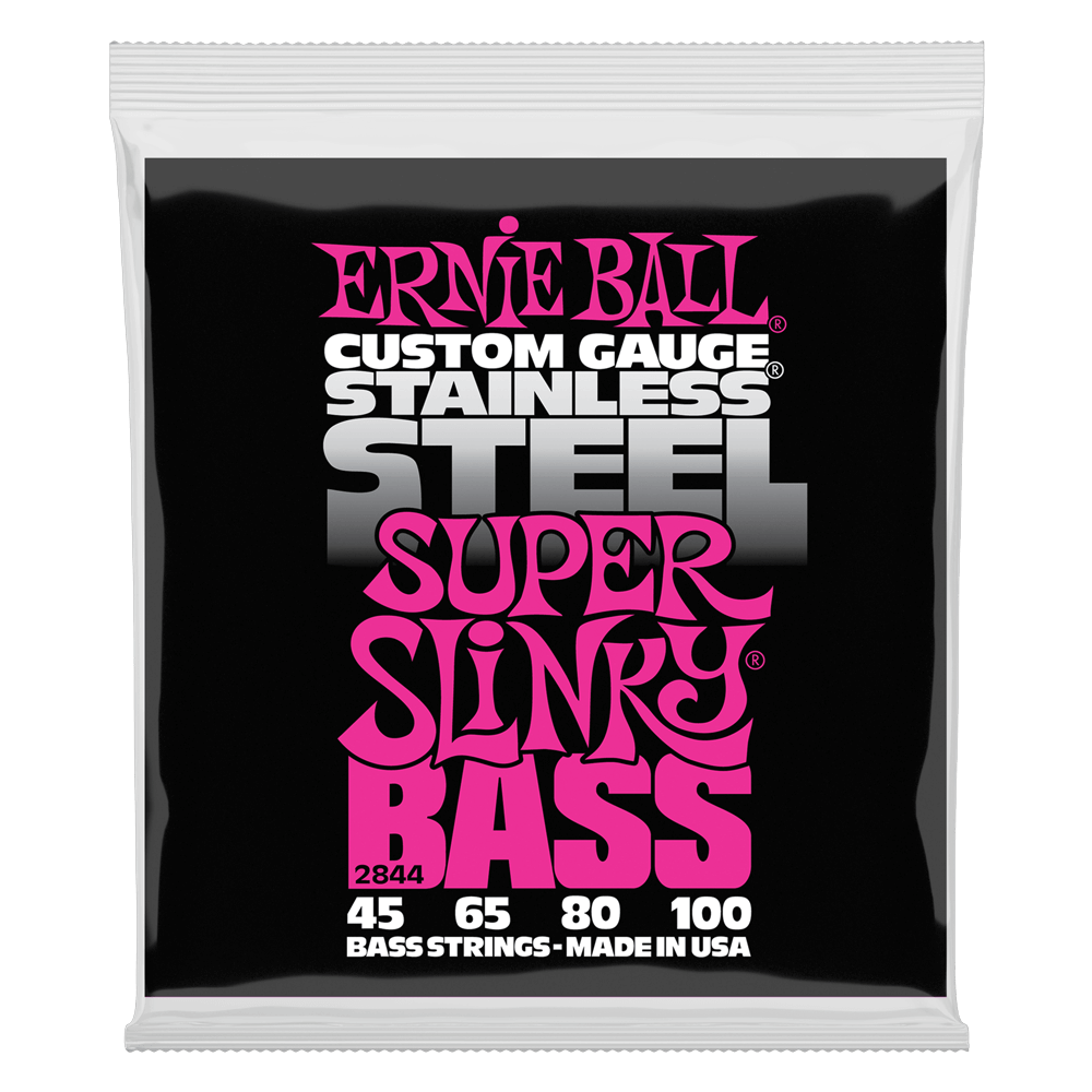 Cuerdas de Bajo Ernie Ball Super Slinky Stainless Steel 45-100