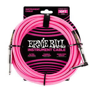 Cables para Instrumento de 10ft con Punta en Ángulo Ernie Ball Braided