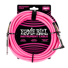 Load image into Gallery viewer, 18ft Ernie Ball Braided Angled Tip Instrument Cables
