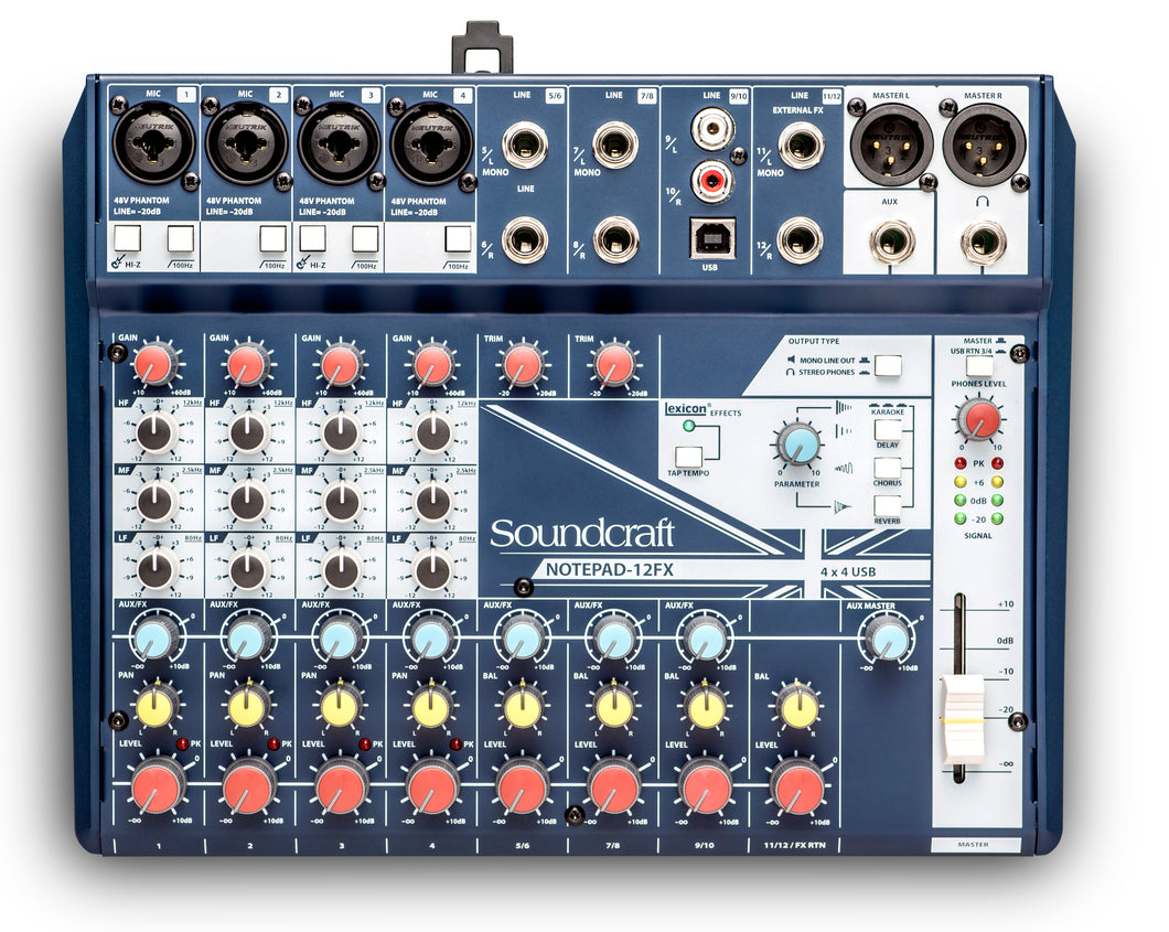 Soundcraft Notepad-12FX 12 Channel Analog Console with USB Interface