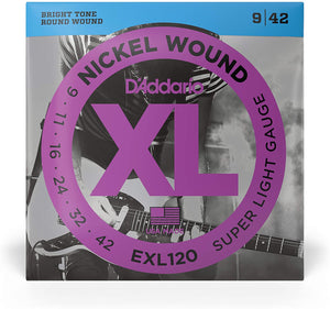 D'Addario XL EXL120 Nickel Wound Electric Guitar Strings 9-42
