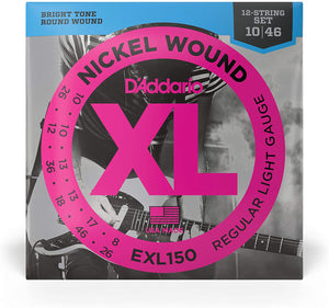 D'Addario XL 12-String Electric Guitar Strings EXL116 Nickel Wound 11-52