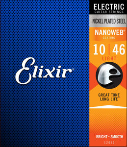 Elixir Nanoweb Nickel Plated Steel 10-46 Electric Guitar Strings