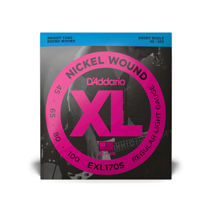 D'Addario XL EXL170S Nickel Wound Strings 45-100 Short Scale