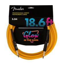 Cargar imagen en el visor de la galería, Cable para Instrumentos de 18.6ft con Punta Recta Fender Professional Series Glow in the Dark
