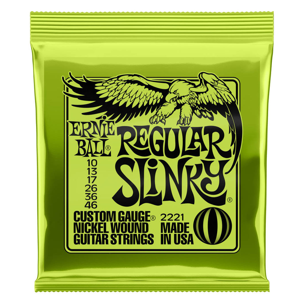 Ernie Ball Regular Slinky Nickel Wound Electric Guitar Strings 10-46