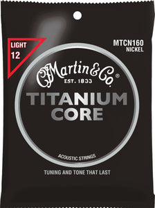 Martin Titanium Core Light Acoustic Guitar Strings 12-55