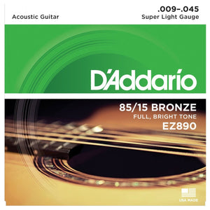 D'Addario EZ890 85/15 Bronze 9-45 Acoustic Guitar Strings