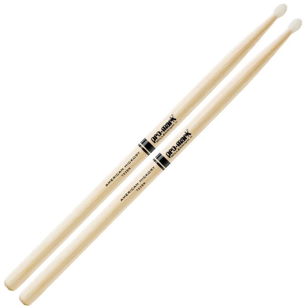 D'Addario Promark Classic 2B Nylon Wooden Drumsticks with Nylon Tip
